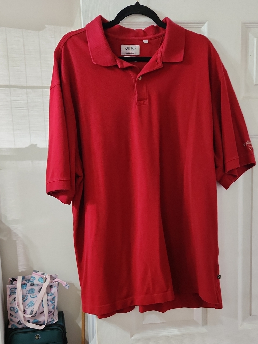 Callaway Red Men's Golf Polo - Short Sleeve Collared Shirt